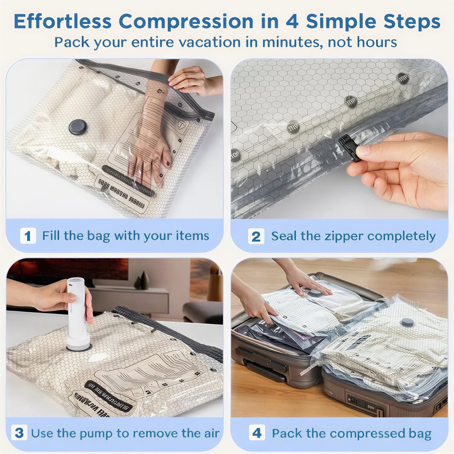 Vacuvo Vacuum Seal Travel Bags